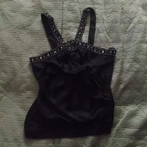 Love Stitch black spaghetti strap